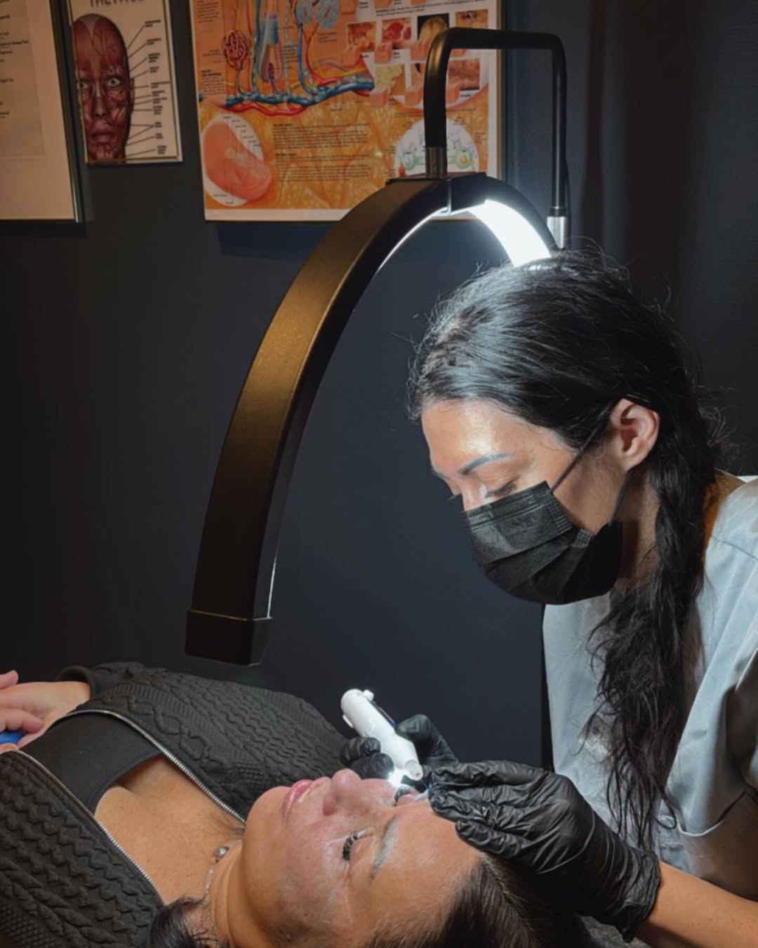 Professional treatment in progress